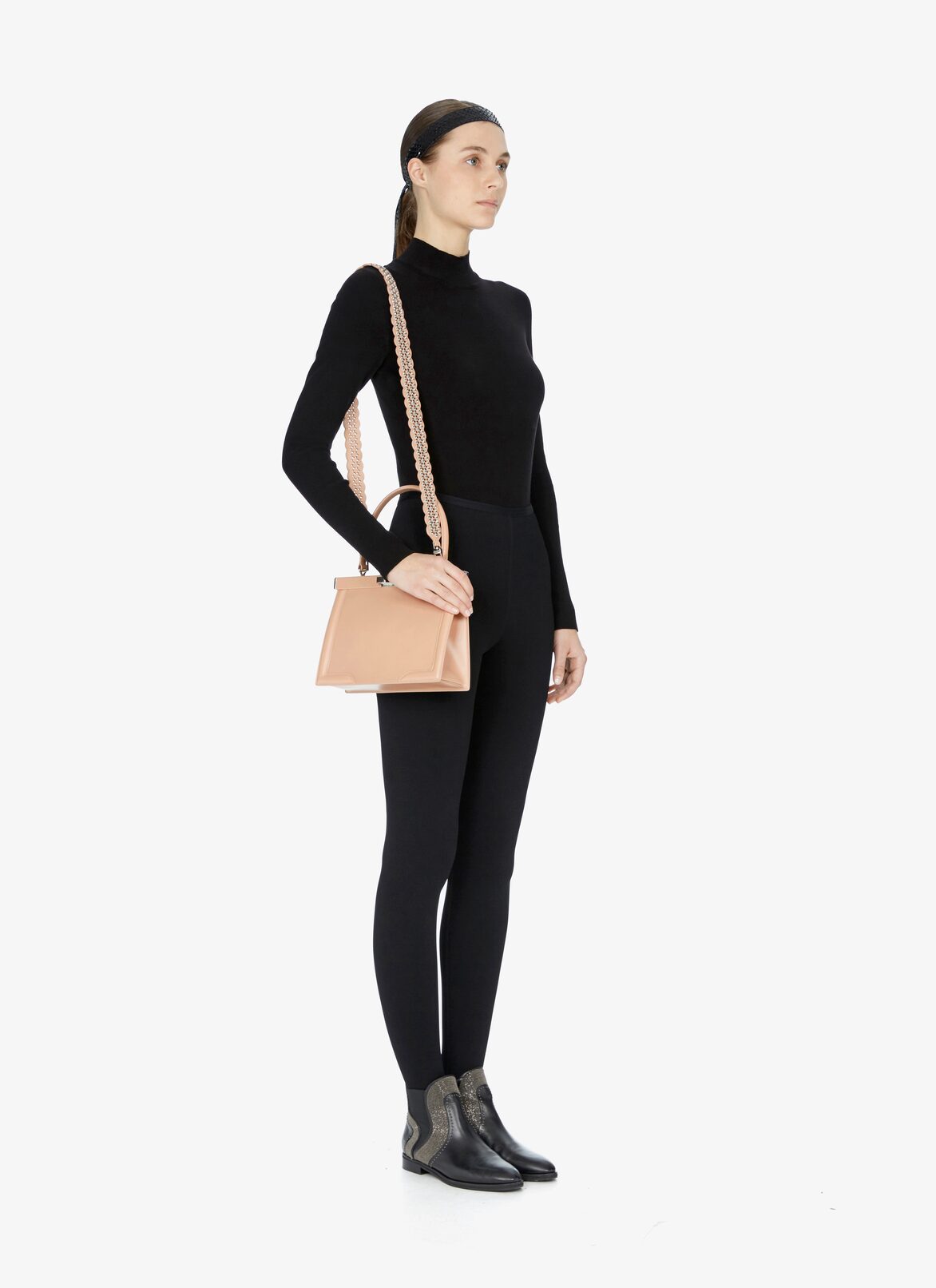 CECILE SMALL C.LUX+CLOU ETOILE STRAP SAND ALAÏA SANDY  CECILE SMALL C.LUX+CLOU ETOILE STRAP SAND